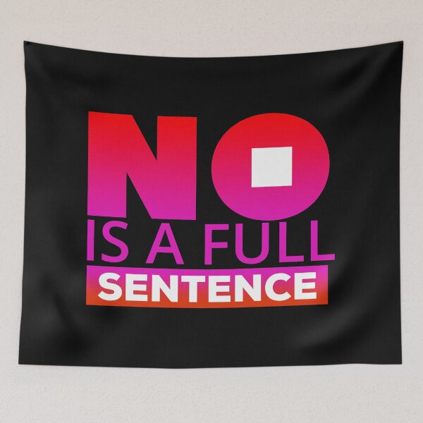 Item preview, No is a full sentence (red&pink) designed and sold by DarrriaDesign.