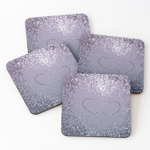 Item preview, Lavender Navy Blue Hearts #1 (Photo of Glitter Only - Not Reflective) designed and sold by Anita's & Bella's Art.