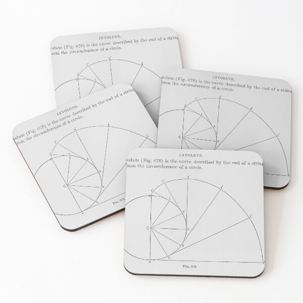 Item preview, Technical drawing of the involute of a circle designed and sold by NrvousFella.