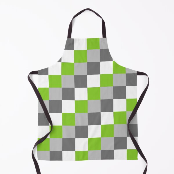 Item preview, Bright Modern Green, Grey and White Checkered Pattern designed and sold by NavyOx.