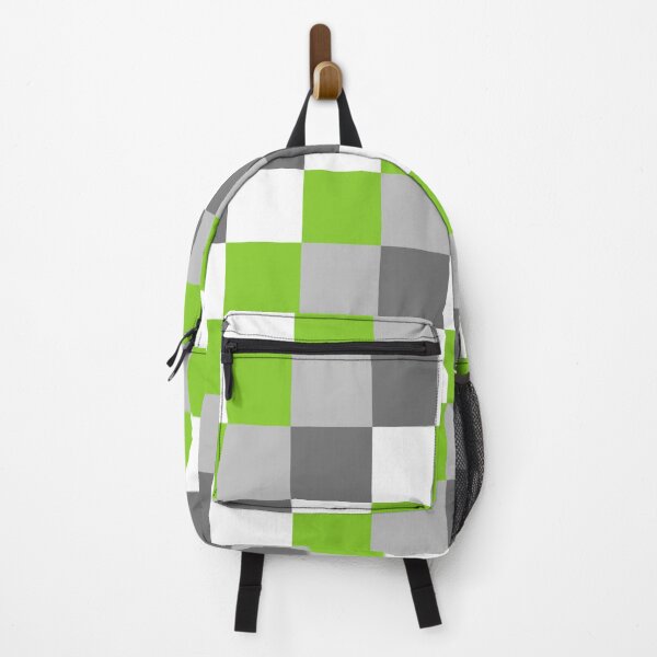 Item preview, Bright Modern Green, Grey and White Checkered Pattern designed and sold by NavyOx.