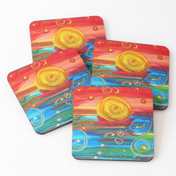 light on the horizon Coasters (Set of 4)
