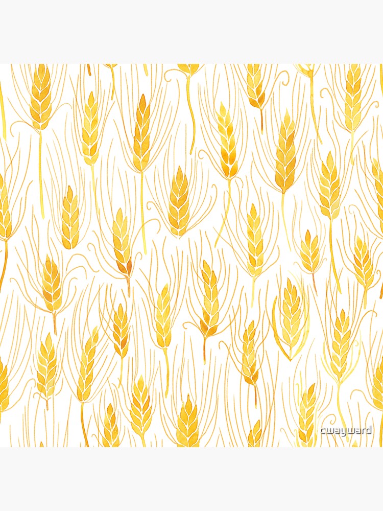 Watercolour wild barley - fields of gold by cwayward