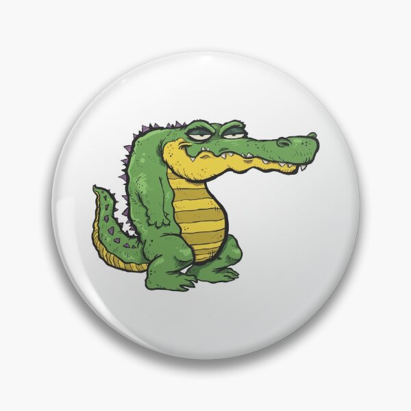 Item preview, A cartoon style artwork of a lazy alligator designed and sold by crazycollective.