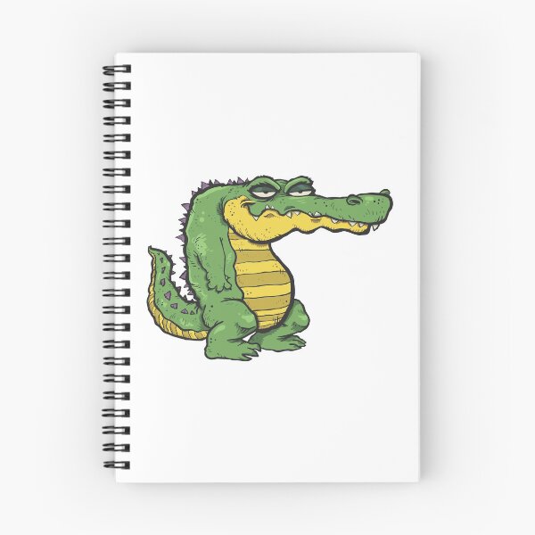 Item preview, A cartoon style artwork of a lazy alligator designed and sold by crazycollective.