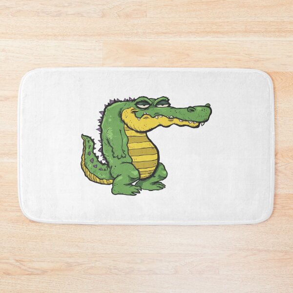 Item preview, A cartoon style artwork of a lazy alligator designed and sold by crazycollective.
