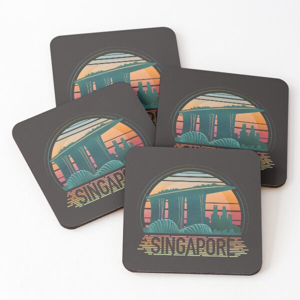 Item preview, Singapore Skyline - Retro Sunset  designed and sold by tanimator.
