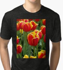 Bright Cheery Tulips Tri-blend T-Shirt