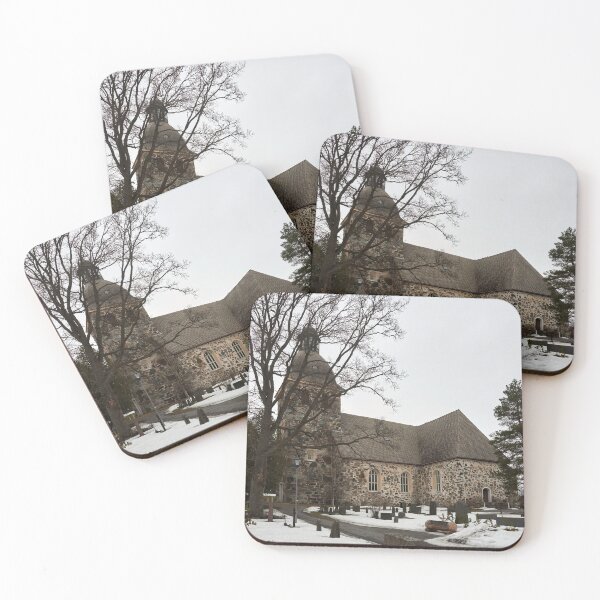 Item preview, The Old Church of  Kangasala  on a gray day designed and sold by Jouko Lehto Photography.