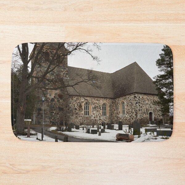 Item preview, The Old Church of  Kangasala  on a gray day designed and sold by Jouko Lehto Photography.