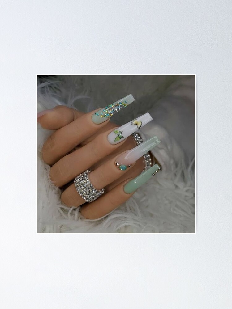 Nice diamonds nails. Poster for Sale by Lan thi Nguyen