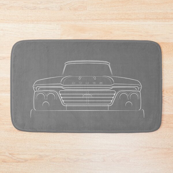 Item preview, 1965 D-100 Sweptline - front stencil, white designed and sold by mal-photography.