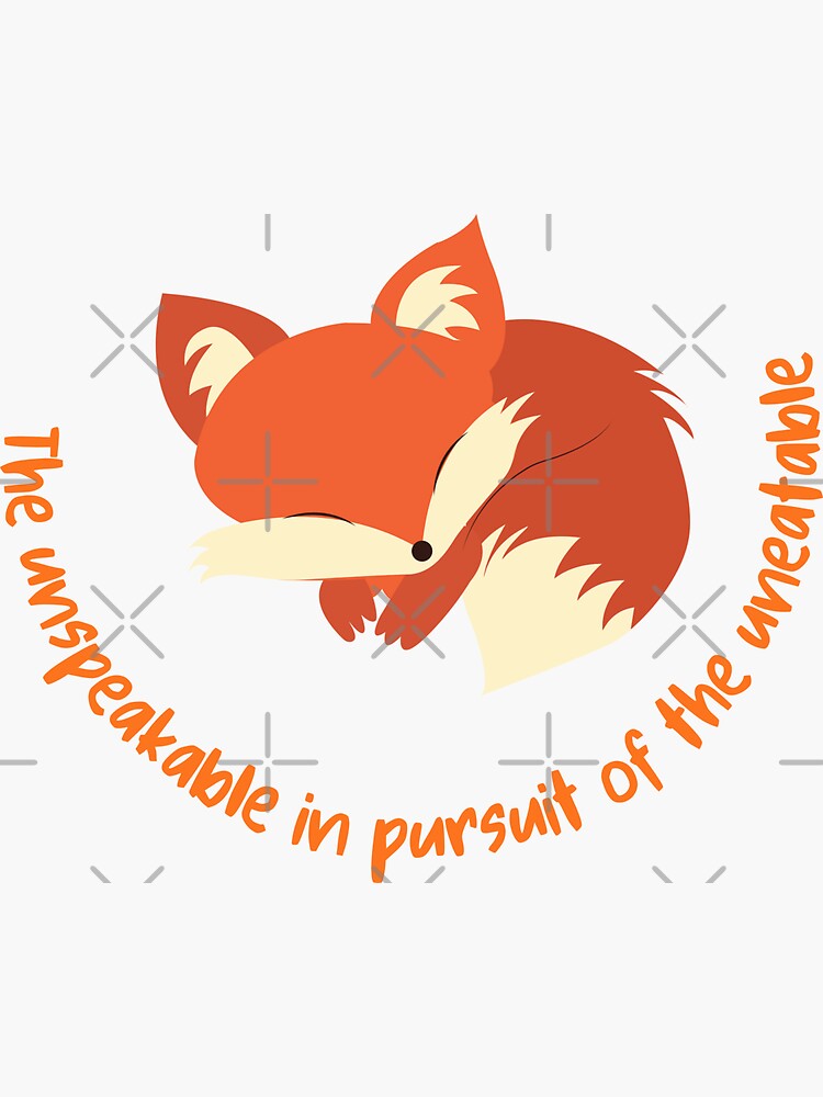 "Oscar Wilde Fox Hunting Quote " Sticker for Sale by VRexClothing Redbubble