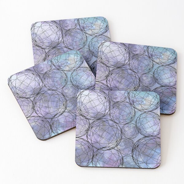 Item preview, Abstract Sphere Ball Muddy Watercolour- Purple/ Blue designed and sold by Nishinoyaoyaoya.
