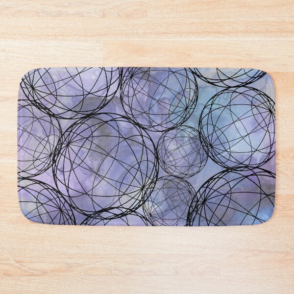 Item preview, Abstract Sphere Ball Muddy Watercolour- Purple/ Blue designed and sold by Nishinoyaoyaoya.