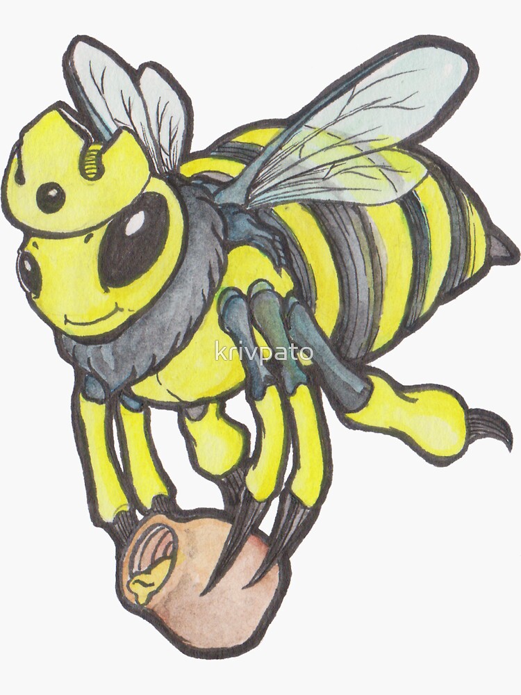 Cute Wholesome Bumble Bee with Beeutiful text, Bee gifts, Bee lover, Gifts for children  Sticker for Sale by LMHDesignsshop