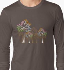 Colorful Four Seasons Trees Long Sleeve T-Shirt