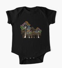 Colorful Four Seasons Trees One Piece - Short Sleeve