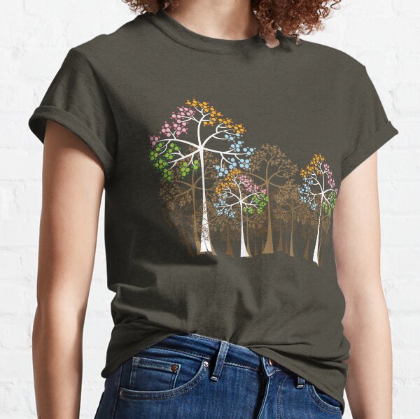 Colorful Four Seasons Trees © fatfatin Classic T-Shirt