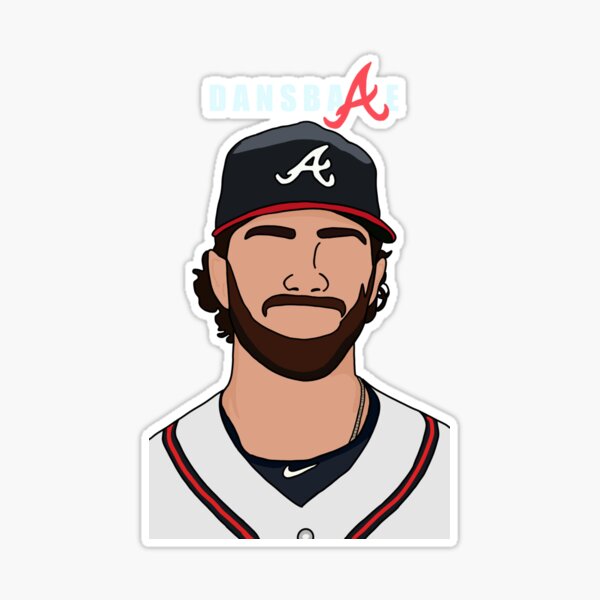 dansby swanson jersey number Sticker for Sale by madisonsummey