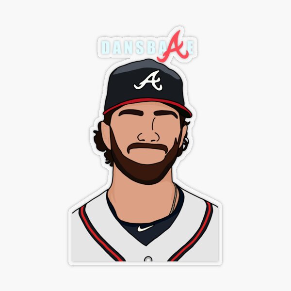 dansby swanson jersey number Sticker for Sale by madisonsummey