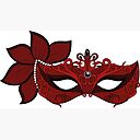 Red Pearl Masquerade Mask Poster By Kirstierutter Redbubble