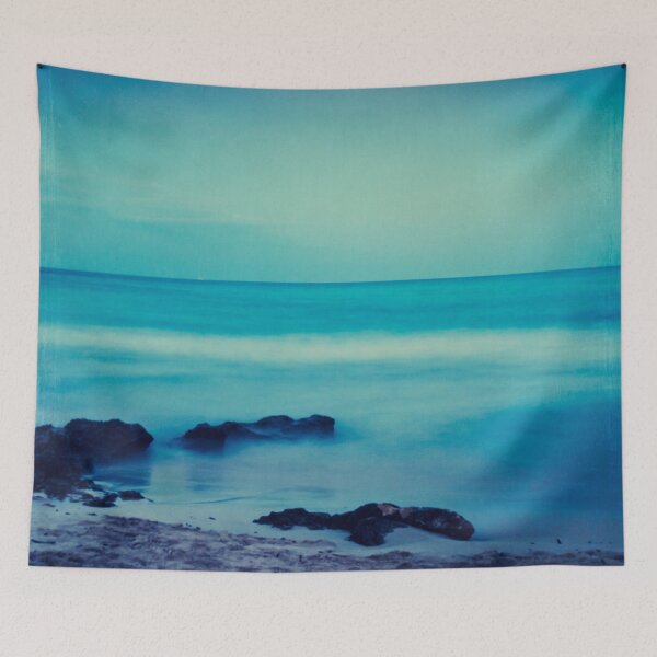 Item preview, Moody Blue Mediterranean Sea - Long Exposure Photograph designed and sold by Dyrk Wyst Redbubble Shop.