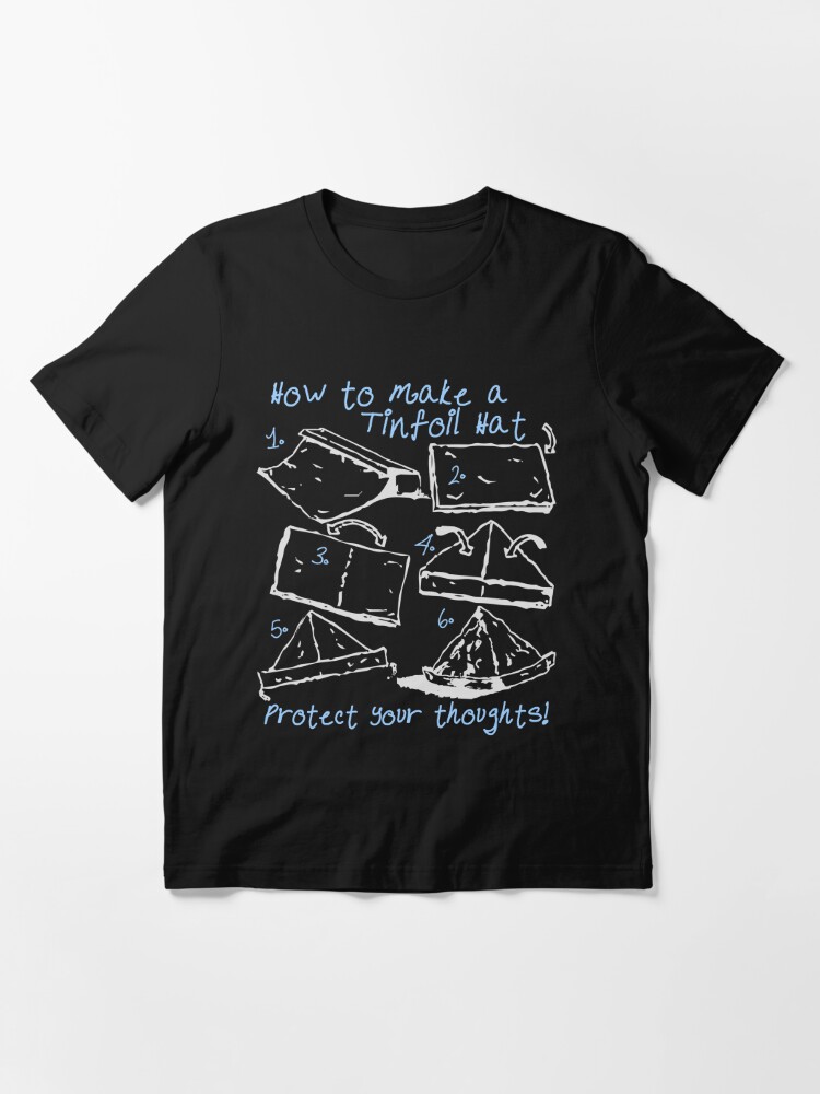 Thumbnail 2 of 7, Essential T-Shirt, How to make a tinfoil hat designed and sold by v-nerd.