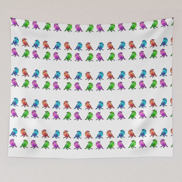 Item preview, cute chubby birds set of 4 stickerpack bundle designed and sold by weilertsen.