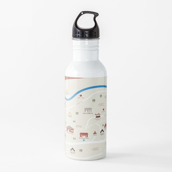 Camp Earnest camp map Water Bottle
