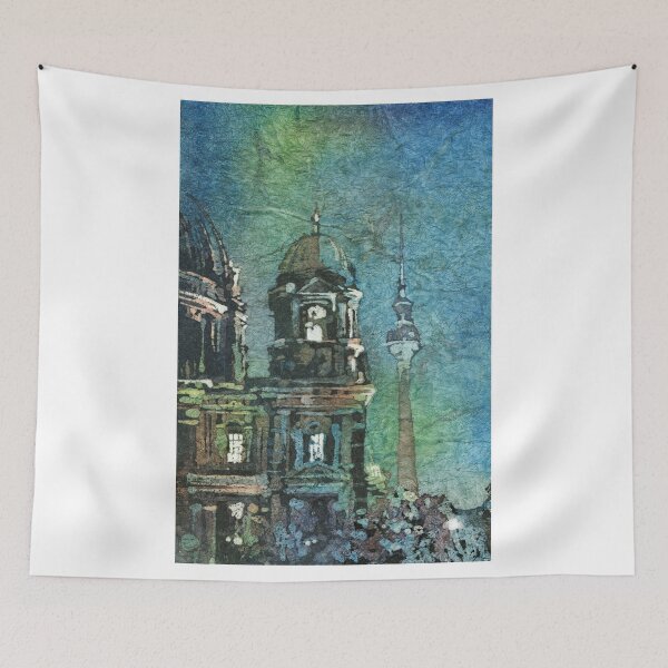 Item preview, Berlin Cathedral (Berliner Dom) fine art watercolor painting-Germany.  Watercolor painting of Berlin Cathedral designed and sold by rfoxphoto.