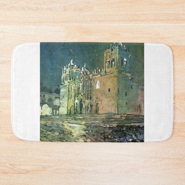Item preview, Cusco Cathedral on the Plaza de Armas at dusk- Peru.   Cathedral on Plaza de Armas Incan  designed and sold by rfoxphoto.