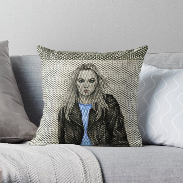 Girl Rider 2 Throw Pillow