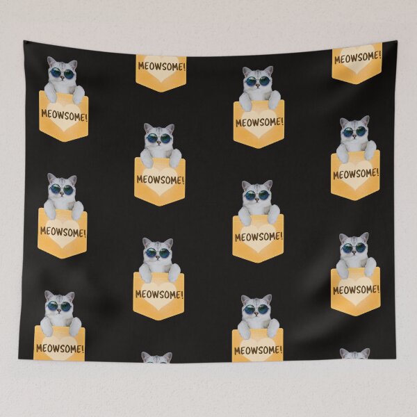 Item preview, Meowsome Cool Cat With Sunglasses In A Pocket Design designed and sold by EarthArtDesigns.