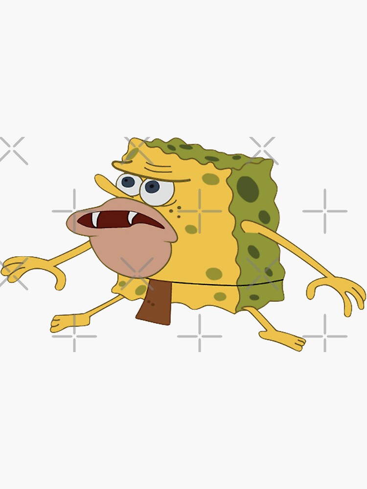 "Caveman Spongebob" Sticker by Emmycap | Redbubble