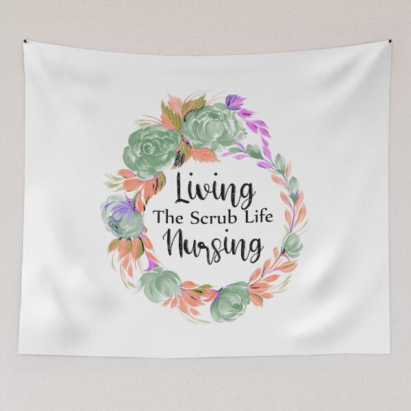 Item preview, Living The Scrub Life Nursing designed and sold by ThebestArtshop.