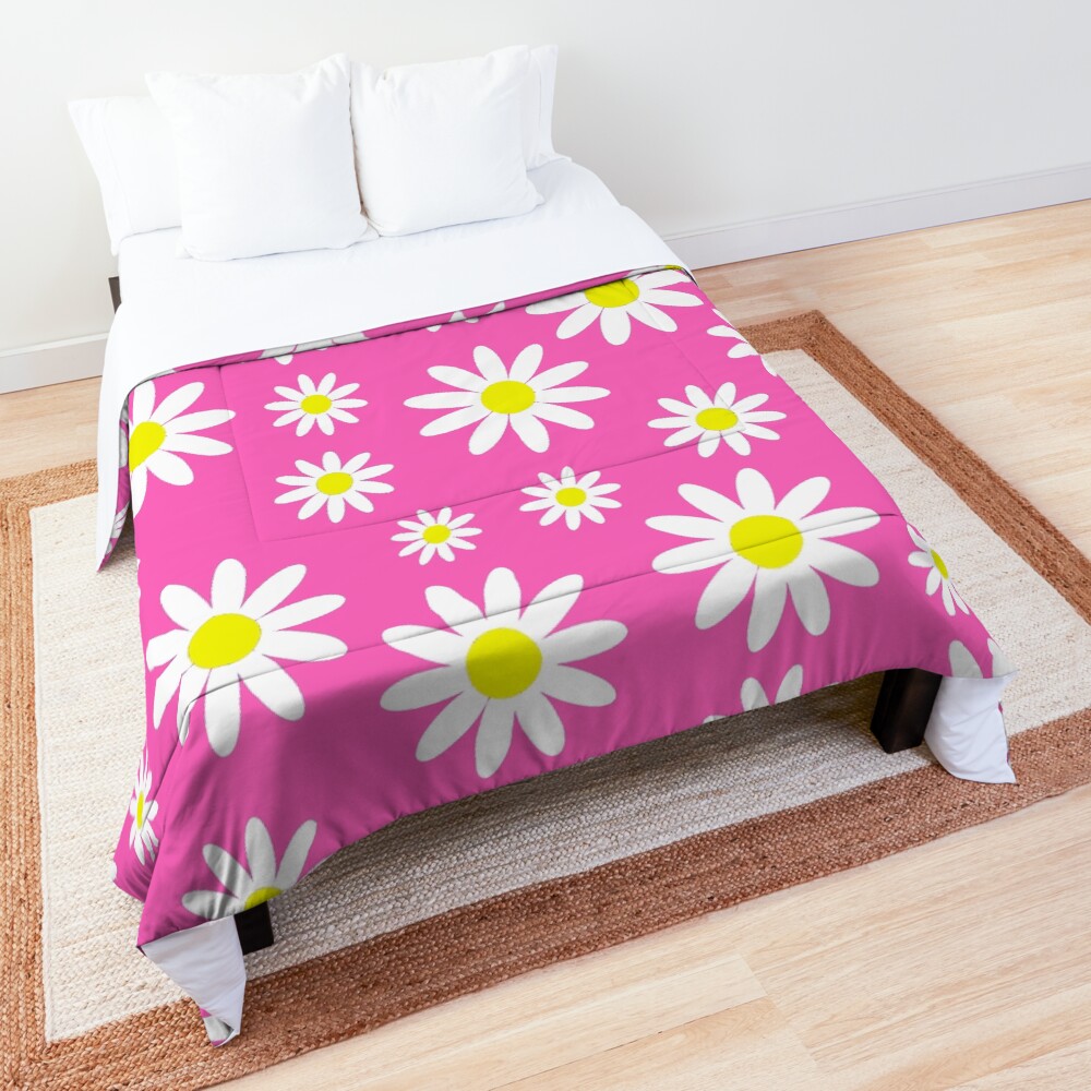 pink daisies daisy floral Comforter