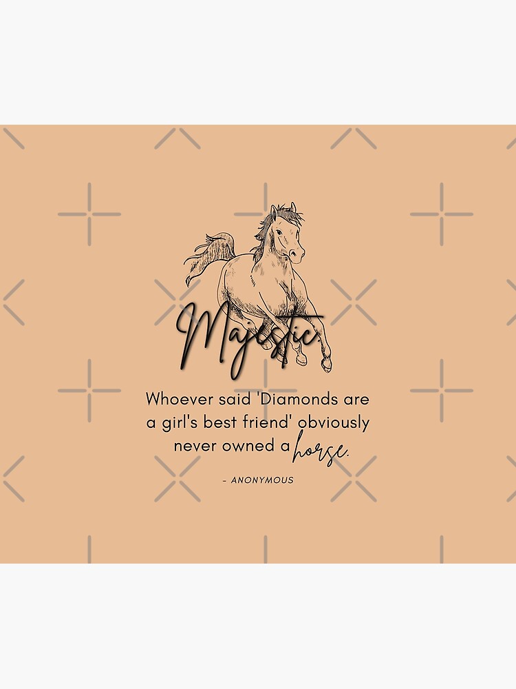 Thumbnail 6 of 6, Throw Blanket, Majestic Horse Quote designed and sold by DesignsbyEH.