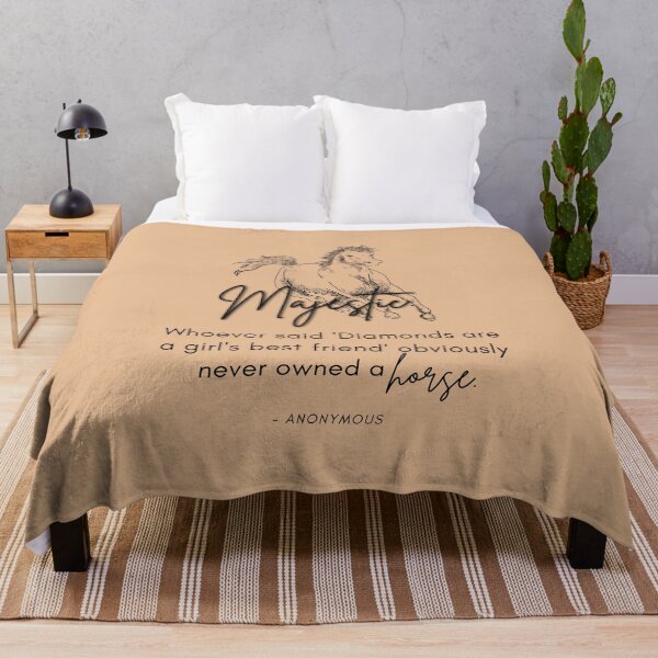 Majestic Horse Quote Throw Blanket
