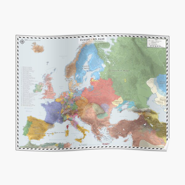 Europe AD 1648 Poster