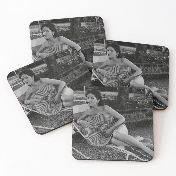 Item preview, French Actress Yvonne Furneaux on the movie set of Lisbon 1956 designed and sold by MindChirp.