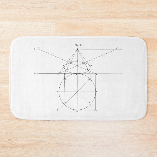 Item preview, Mechanical drawing of square and circle in perspective designed and sold by NrvousFella.