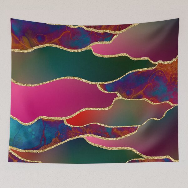 Item preview, Colourful Geometric Shapes with Gold Lines  designed and sold by BilgePaksoylu.