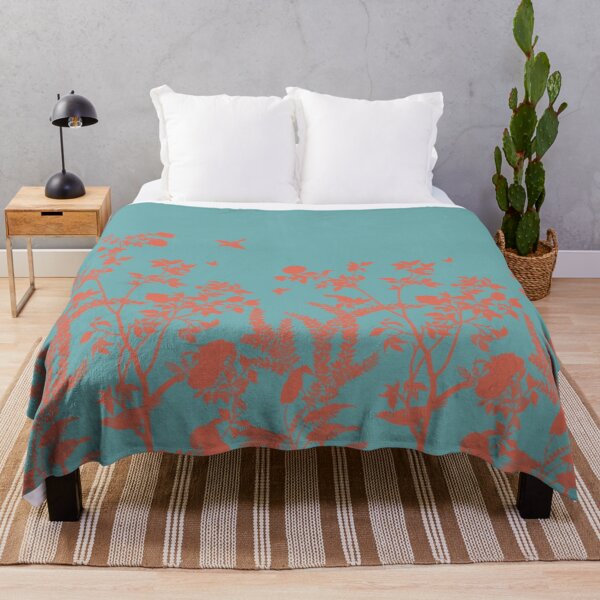 Item preview, chinoiserie floral ornament blue-red designed and sold by ilyasovkamil.