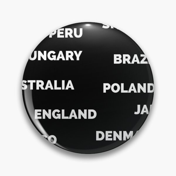Item preview,  COUNTRIES - white typography  designed and sold by mikeldabbah.