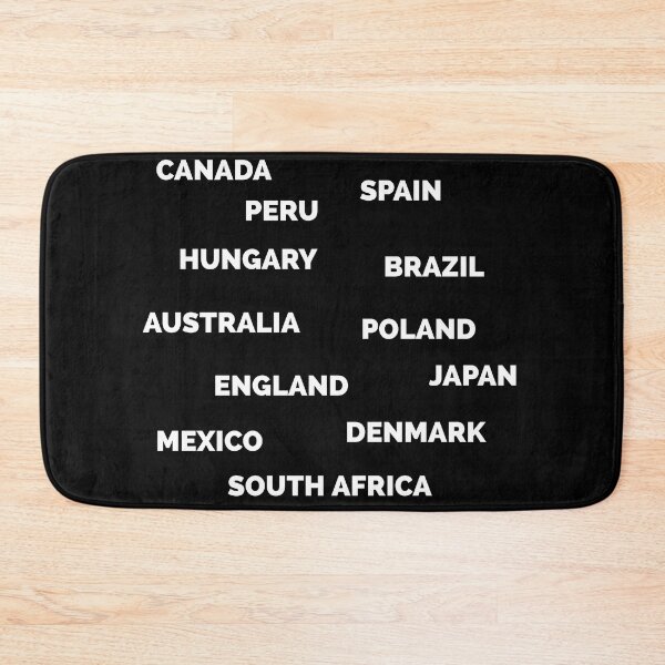 Item preview,  COUNTRIES - white typography  designed and sold by mikeldabbah.