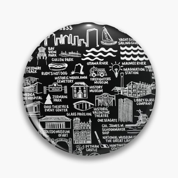 Item preview, Toledo Ohio Map  designed and sold by fiberandgloss.