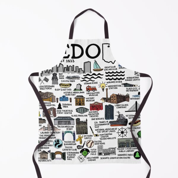 Item preview, Toledo Ohio Map  designed and sold by fiberandgloss.