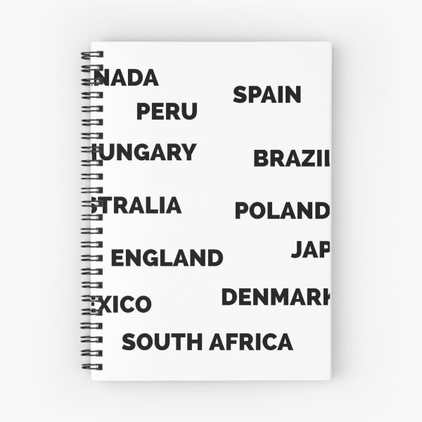 Item preview, COUNTRIES - BLACK typography  designed and sold by mikeldabbah.