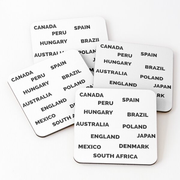 Item preview, COUNTRIES - BLACK typography  designed and sold by mikeldabbah.